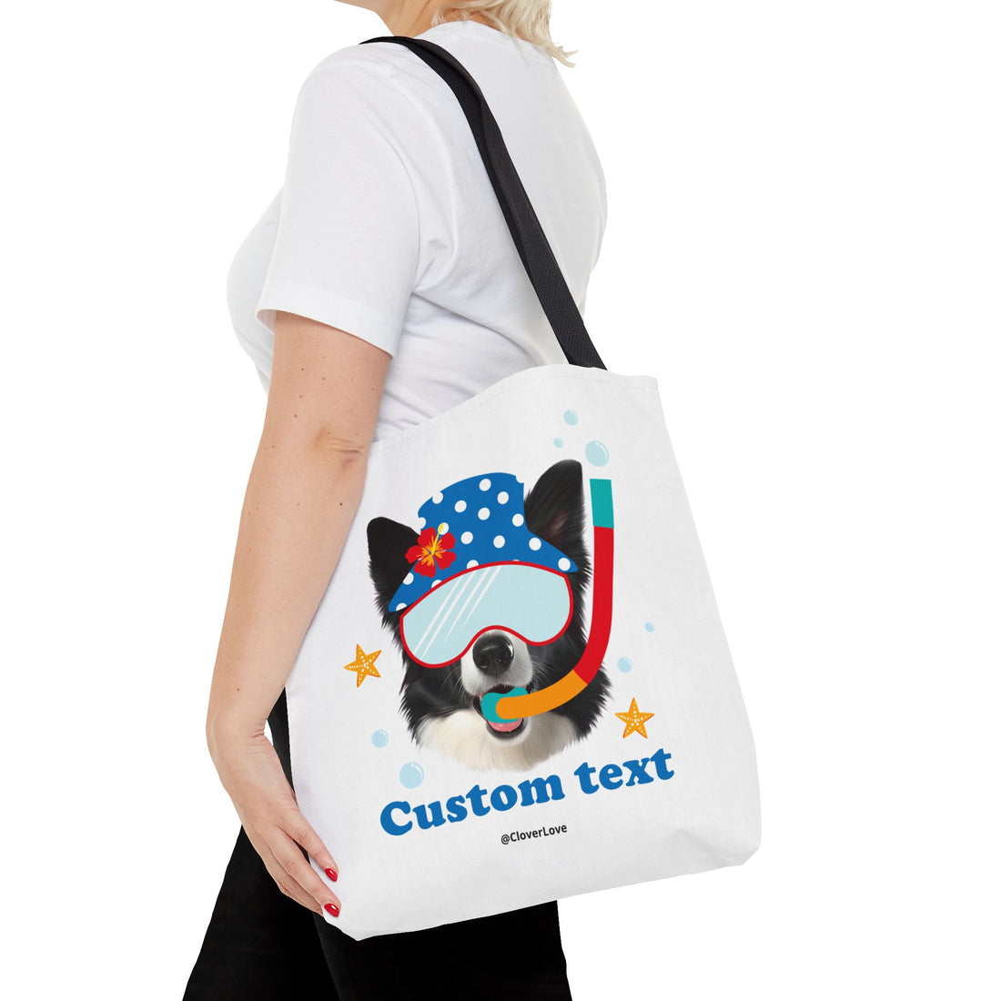Custom Dog Tote Bag | Personalized Pet Photo Summer Canvas Bag