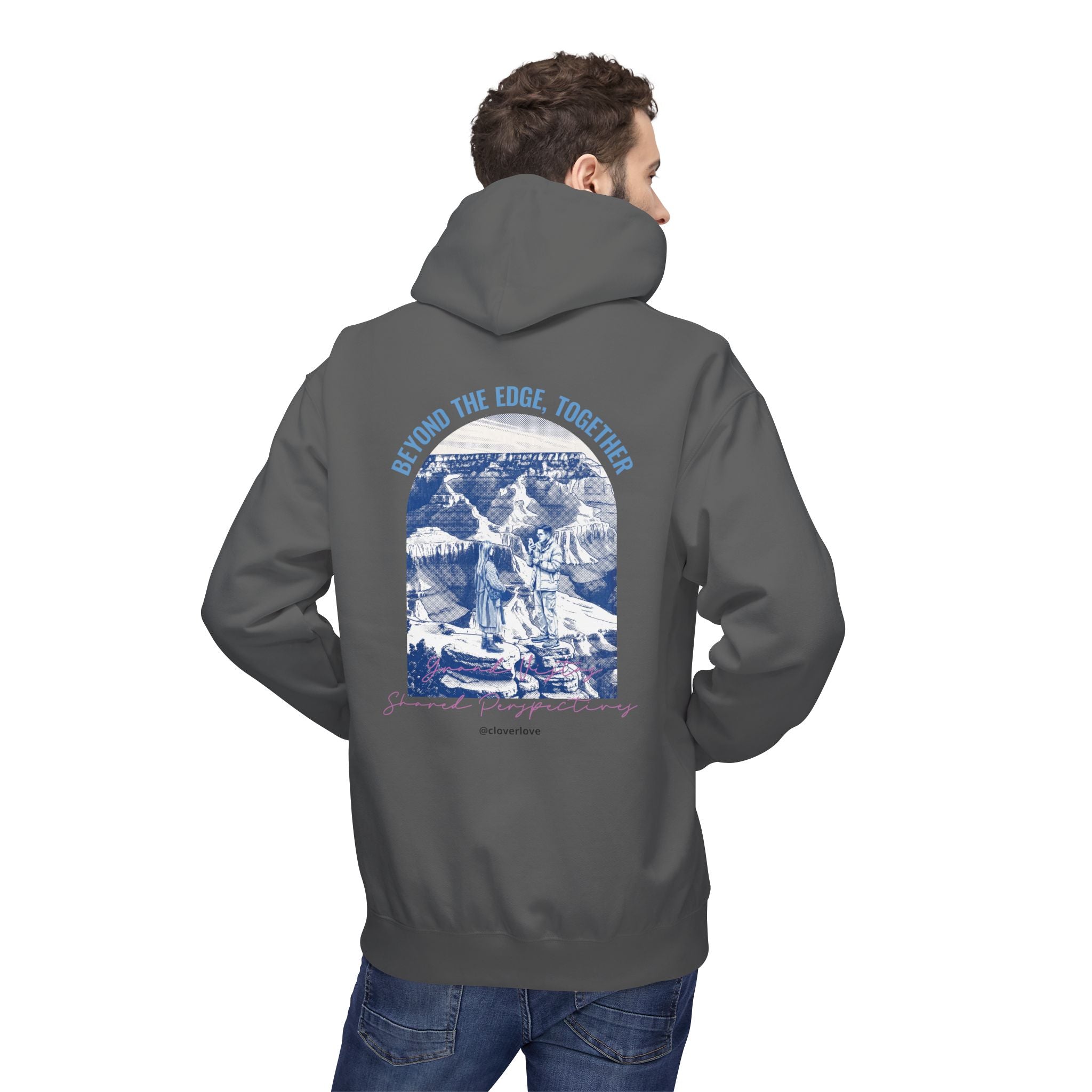 Beyond The Horizon Personalisierter Reise-Hoodie, Landschaftswahrzeichen Paar Geschenk