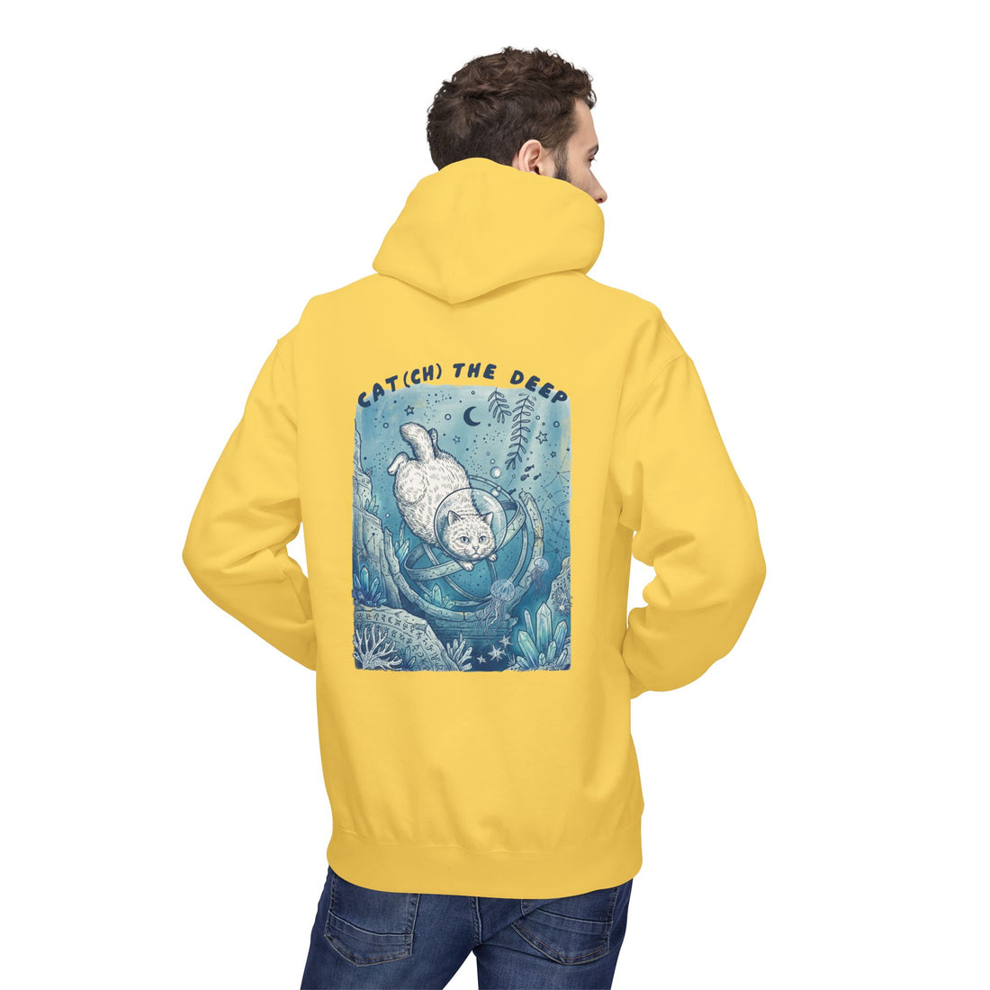 Cat Deep Sea Adventure Hoodie | Vintage Ocean Explorer Graphic Sweatshirt