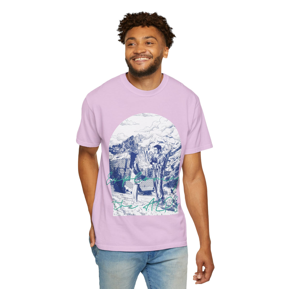 Custom Travel Landmark T-Shirt - Vintage Mountain Adventure Tee, Unique Travel Gift