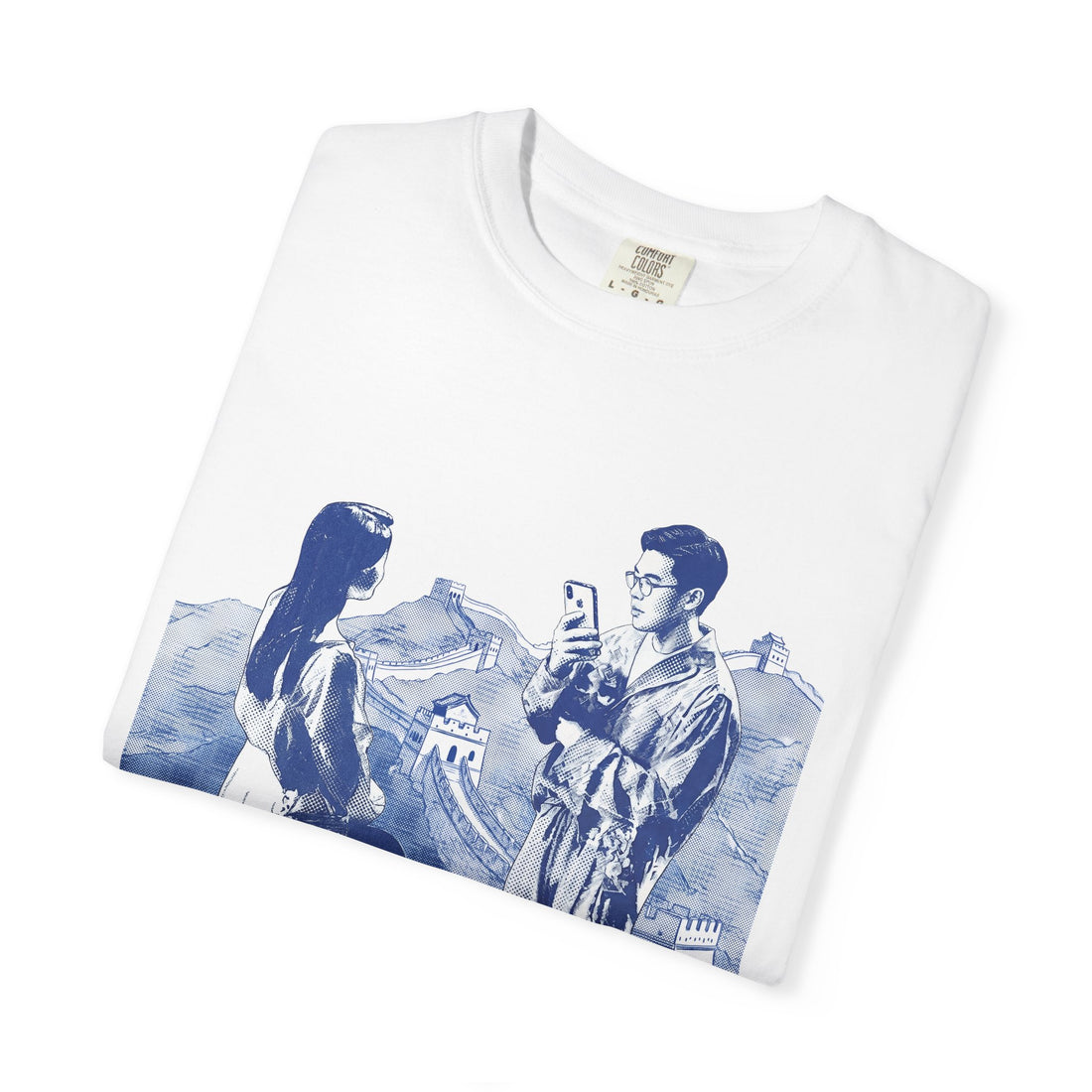 Custom Great Wall Travel Memory T-Shirt - Couple Vacation Gift