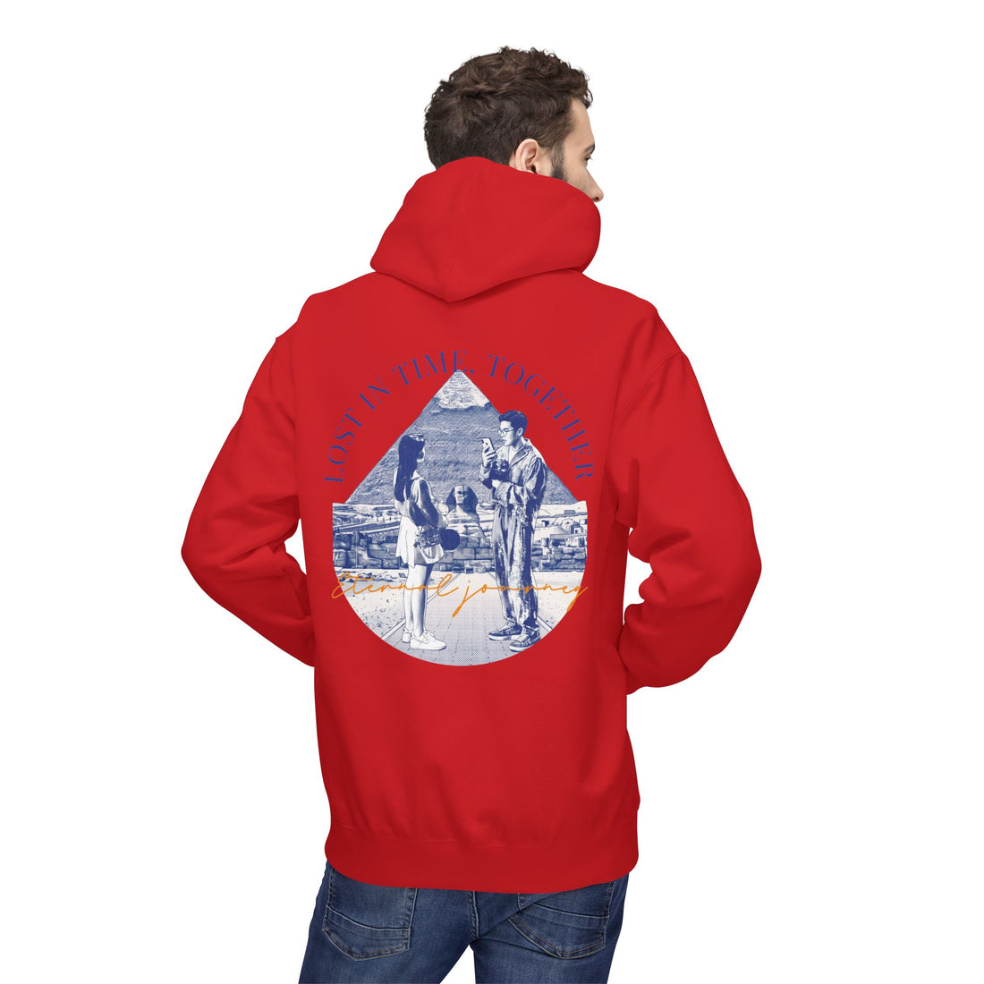 Vintage Travel Hoodie | Couple Landmark Graphic Sweatshirt