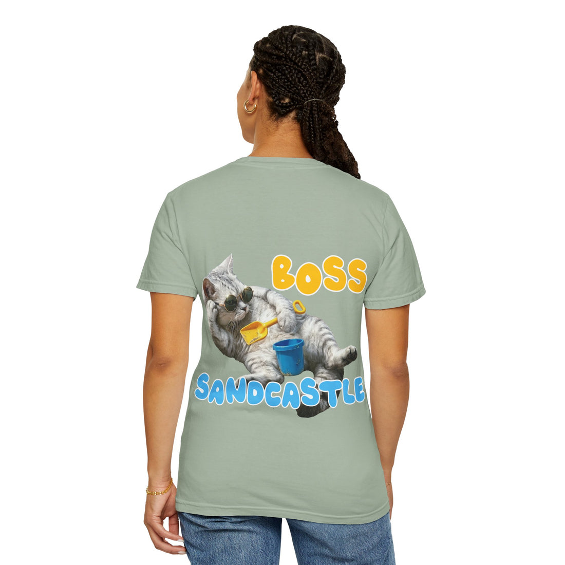 Custom Cat Summer T-Shirt - Funny Beach Cat Tee, Cat Lover Gift