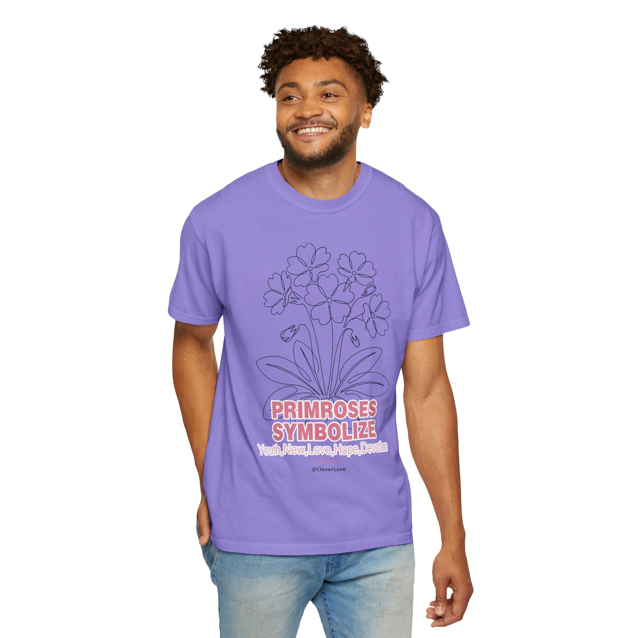 Primrose Flower T-Shirt - Botanical Graphic Shirt for Flower Lovers