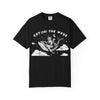 Cat Riding Whale T-Shirt - Fantasy Ocean Adventure Graphic Tee for Cat Lovers