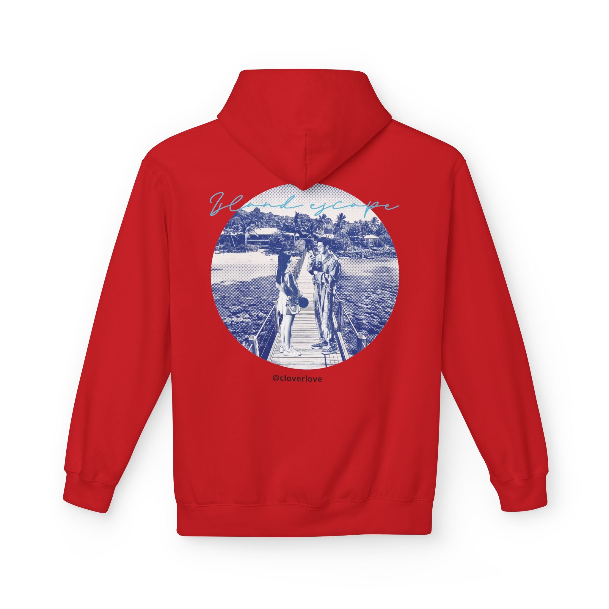 Kapuzenpulli für den Tropenurlaub | Romantisches Strandreise-Grafik-Sweatshirt