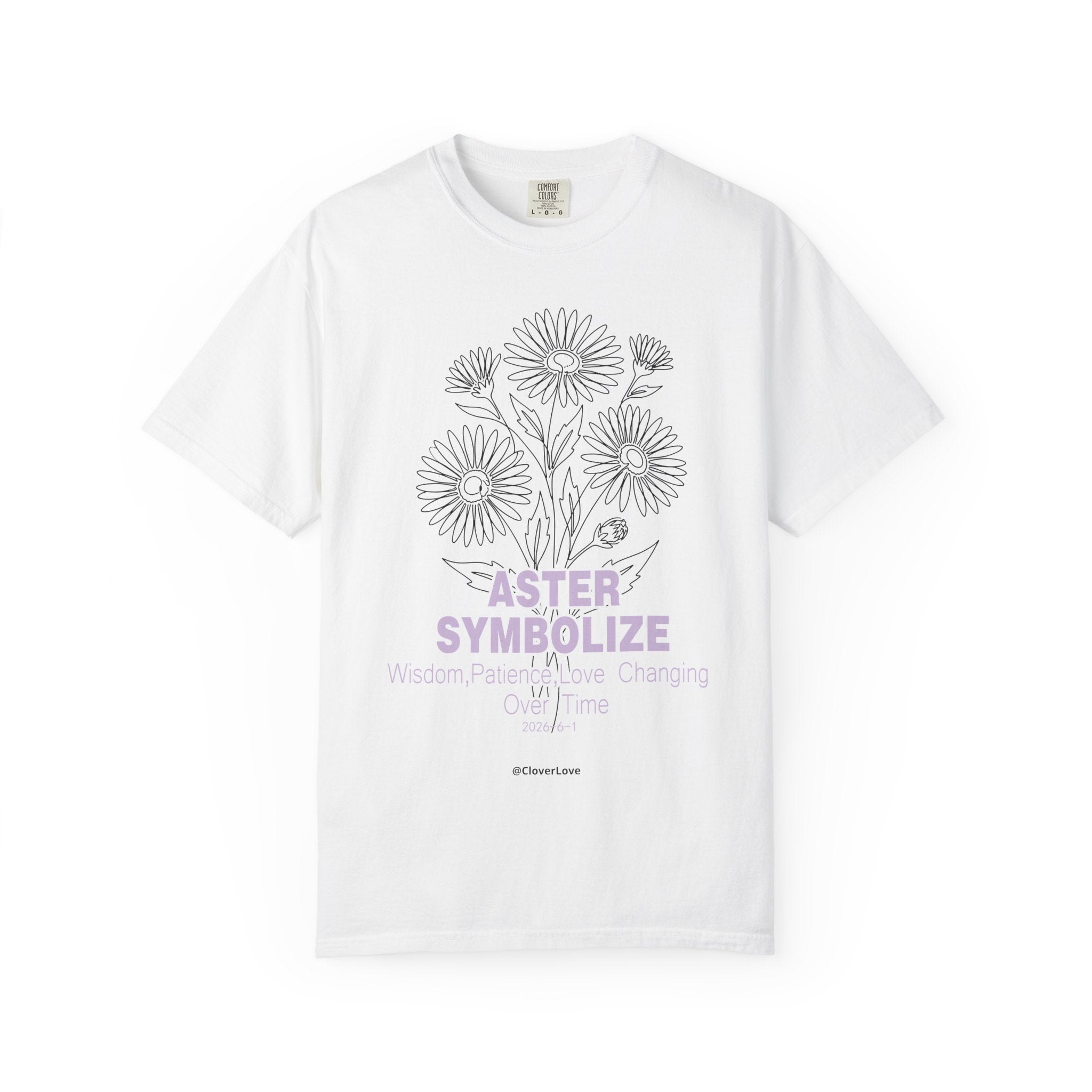 Aster Flower T-Shirt - Botanical Graphic Shirt for Flower Lovers