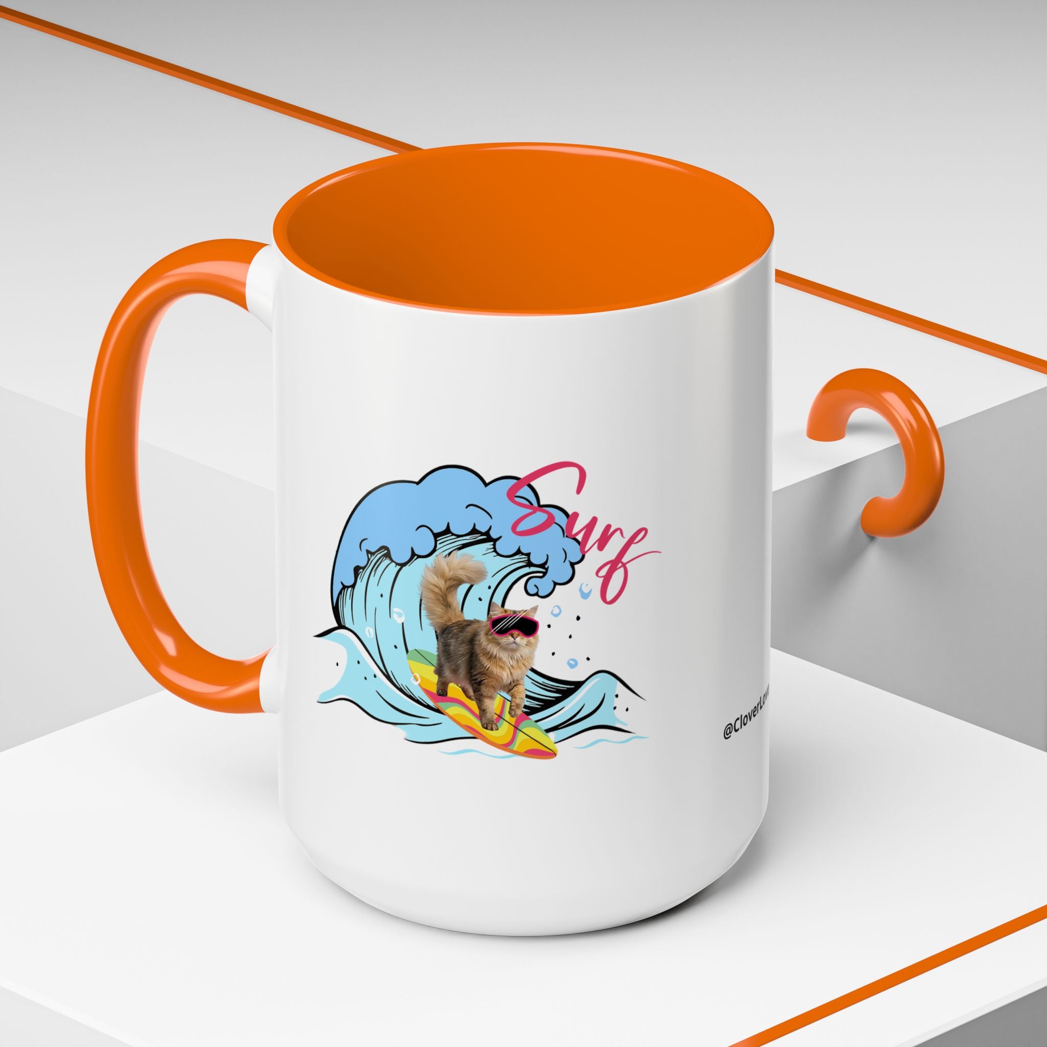 Summer Diving Dog Mug | Personalized Dog Photo Coffee Cup With Custom Text