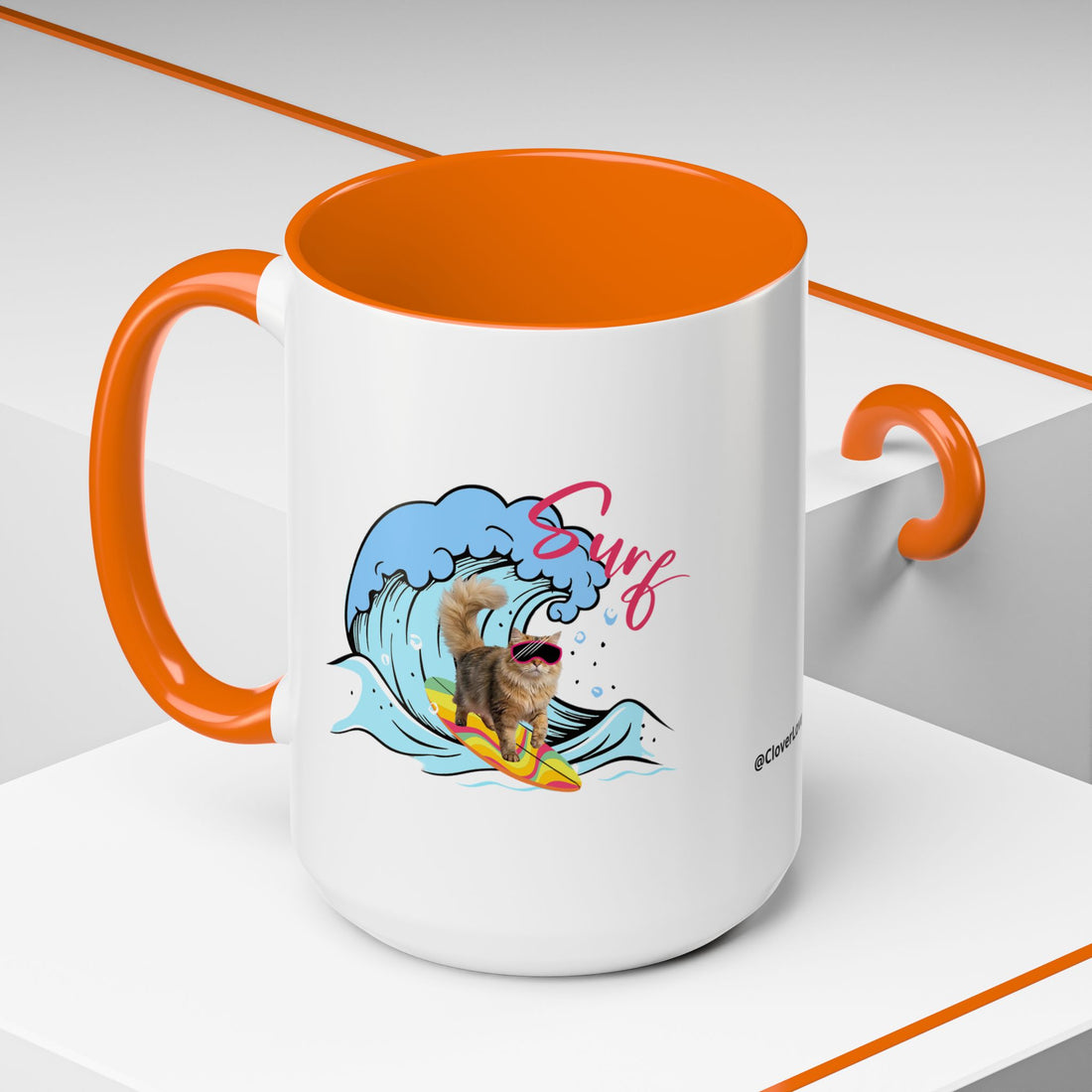 Summer Diving Dog Mug | Personalized Dog Photo Coffee Cup With Custom Text