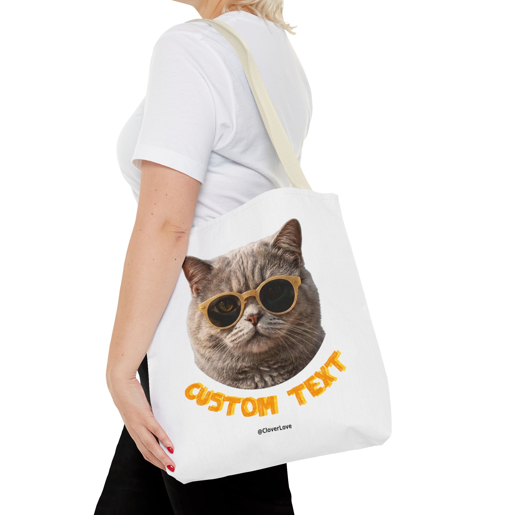 Summer Cat Tote Bag | Funny Cat Lover Beach Canvas Bag