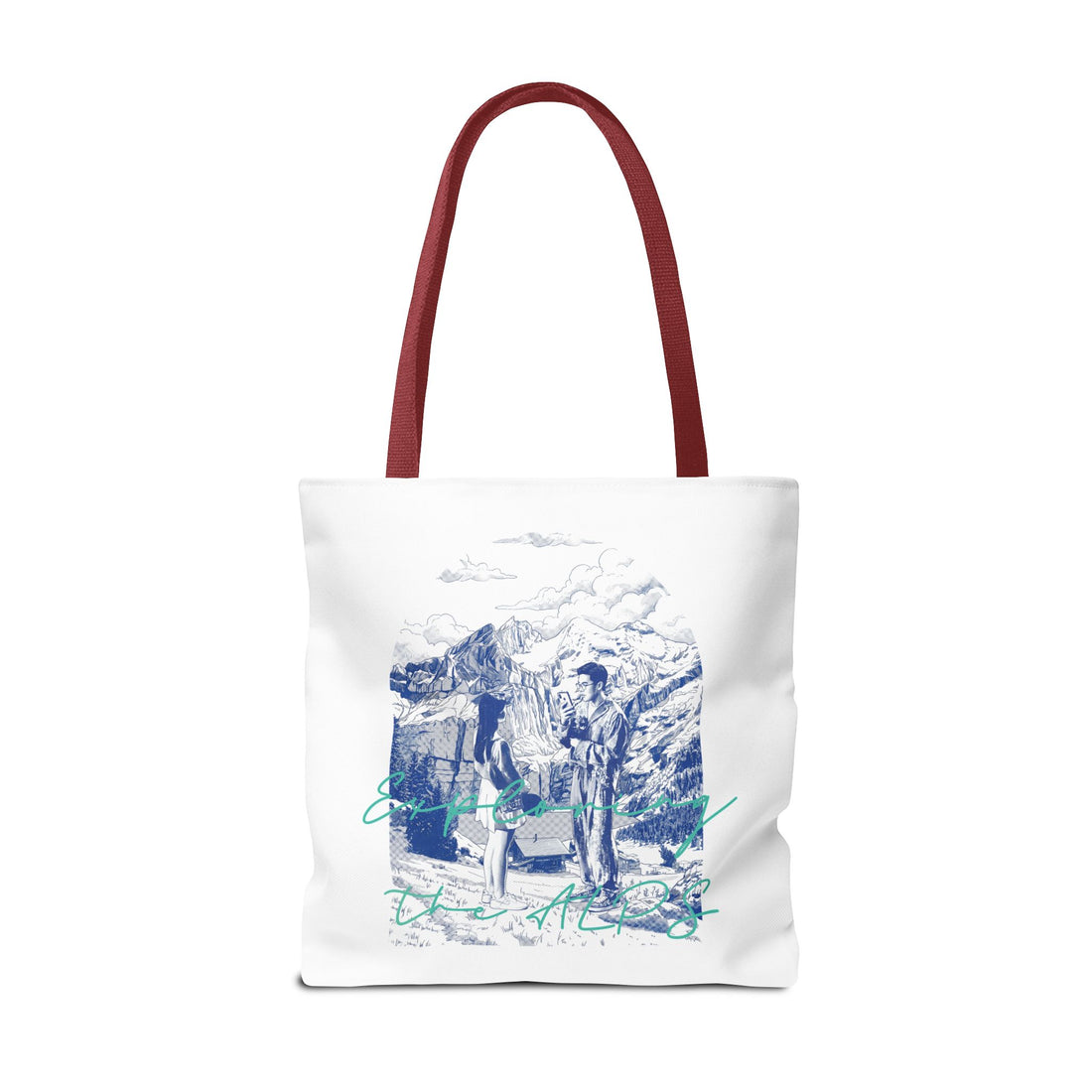 Travel Adventure Tote Bag | Vintage Mountain Explorer Canvas Bag