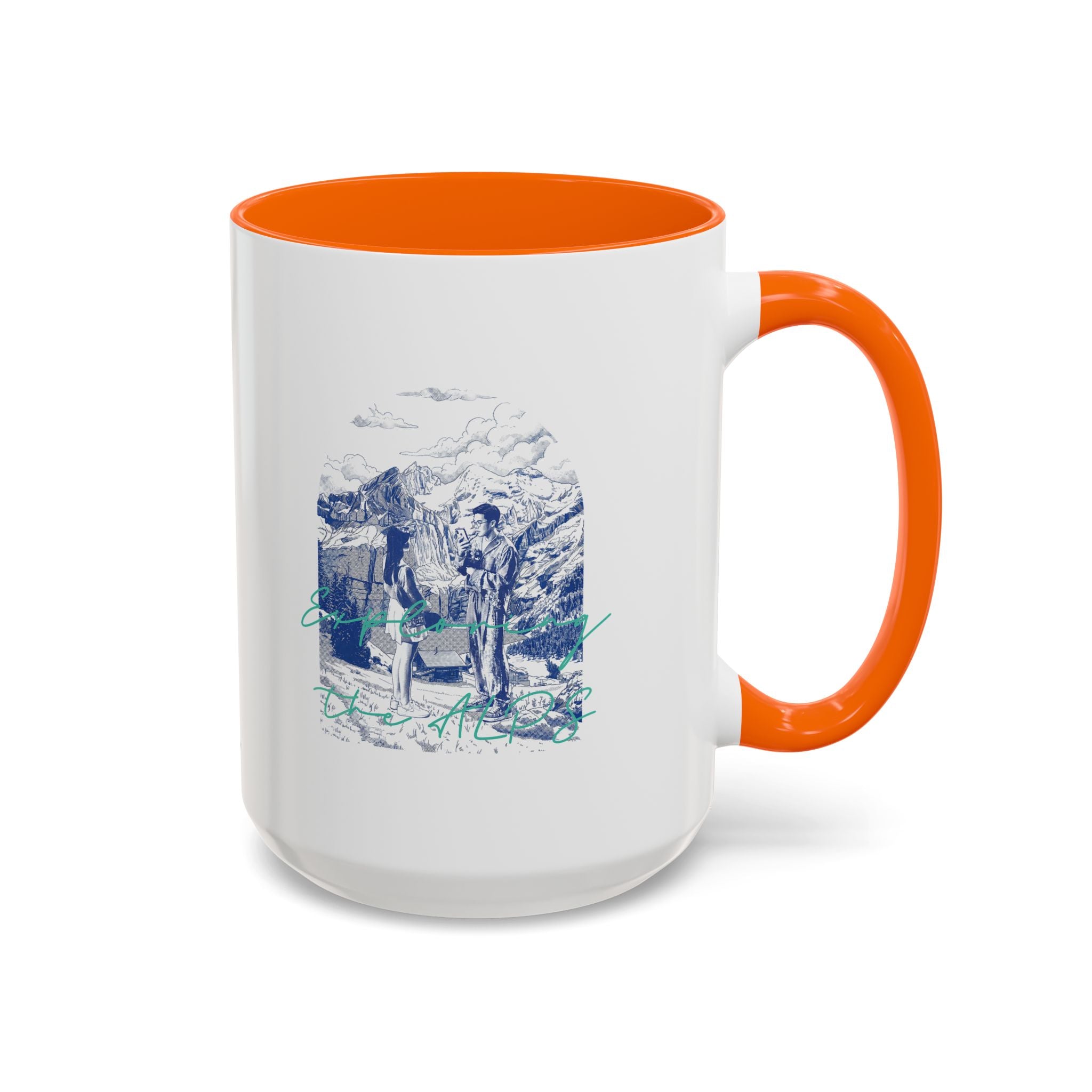 Explore The Alps Travel Mug - Mountain Adventure Coffee Cup