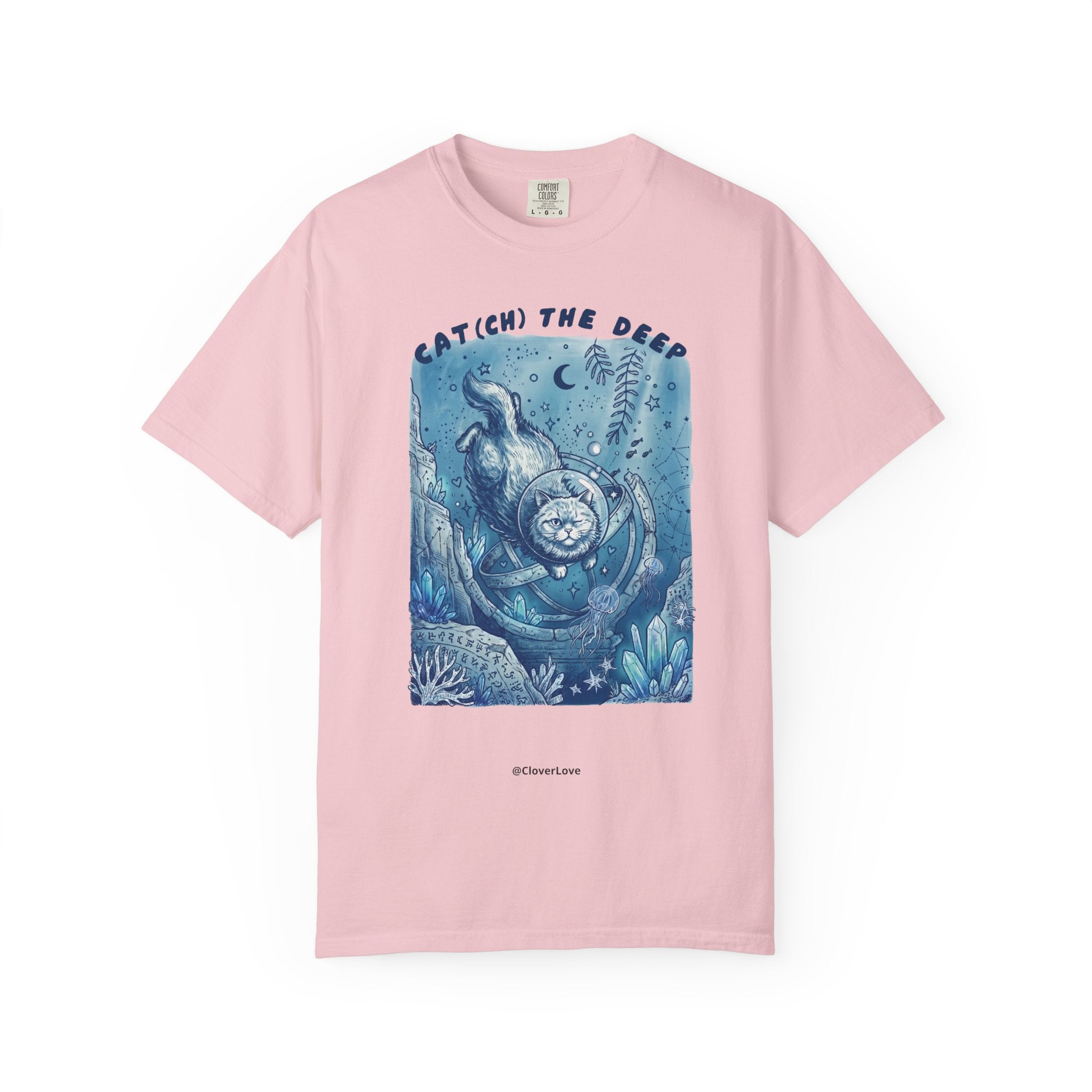 Cat(ch) The Deep Sea T-Shirt - Deep Ocean Fantasy Shirt for Cat Lovers