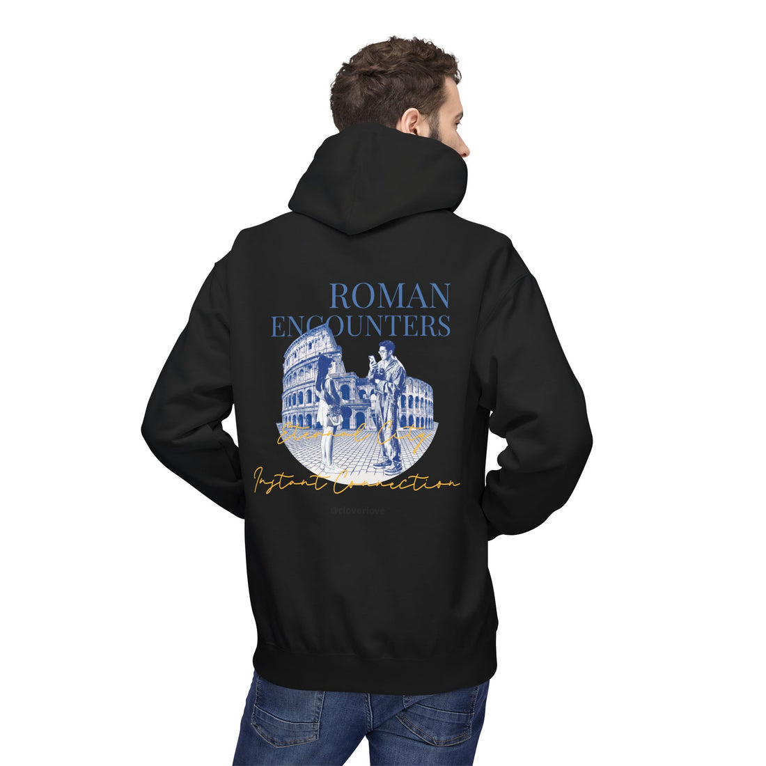 Kapuzenpullover „Römische Begegnungen“ | Kolosseum Reise-Wahrzeichen Sweatshirt