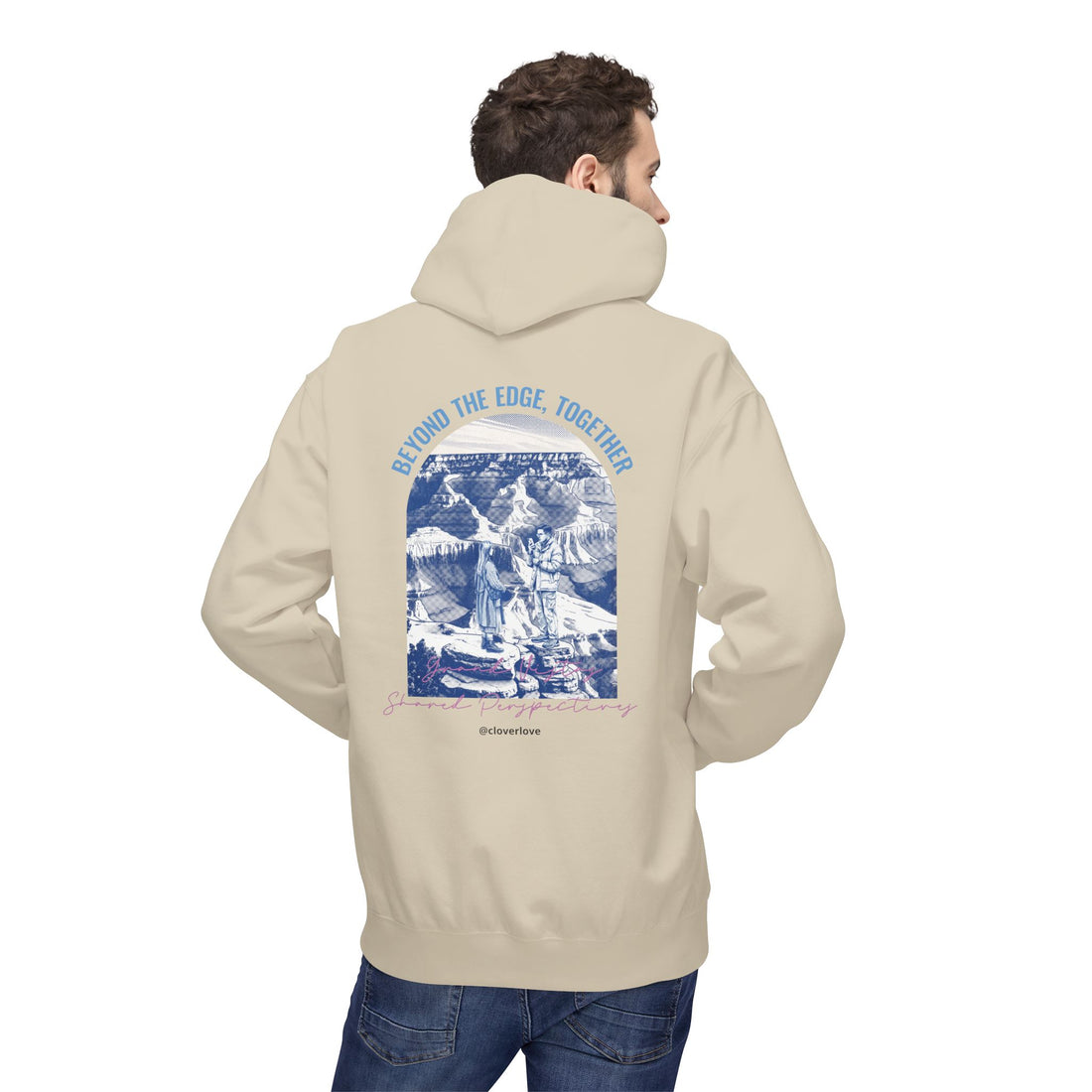 Beyond The Horizon Personalisierter Reise-Hoodie, Landschaftswahrzeichen Paar Geschenk