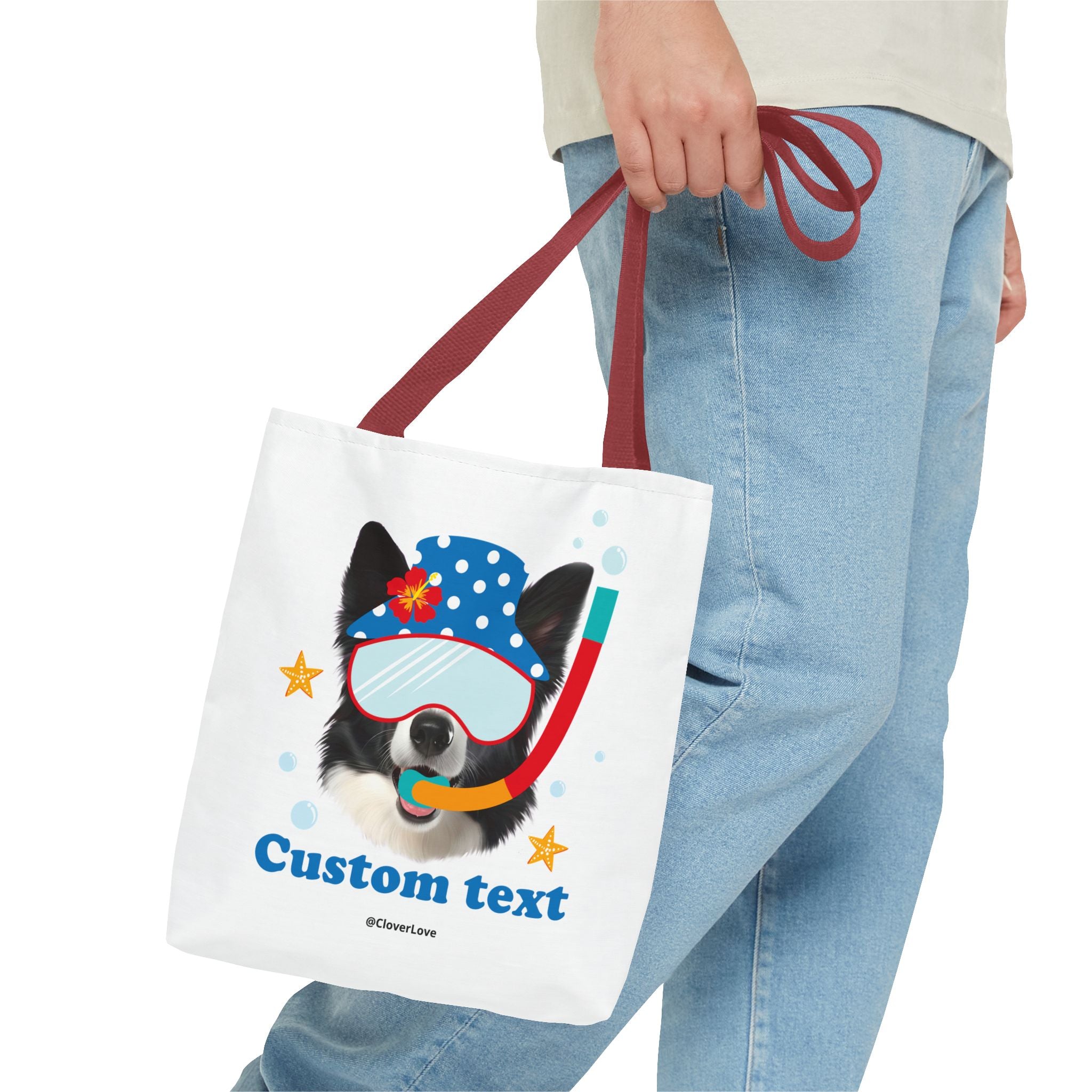 Custom Dog Tote Bag | Personalized Pet Photo Summer Canvas Bag