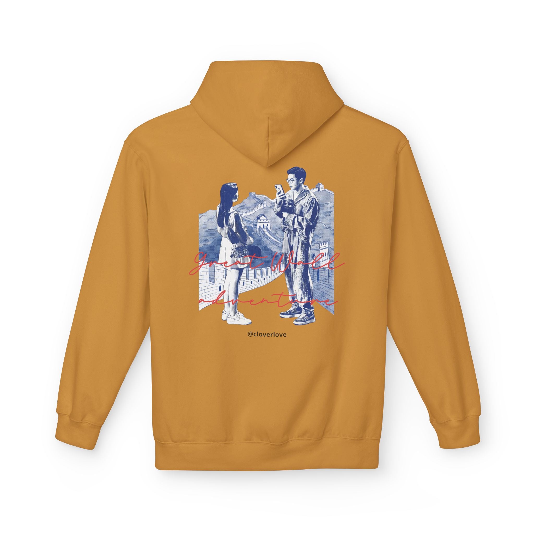 Abenteuer-Kapuzenpulli "Große Mauer" – Sommer-Fernweh-Sweatshirt