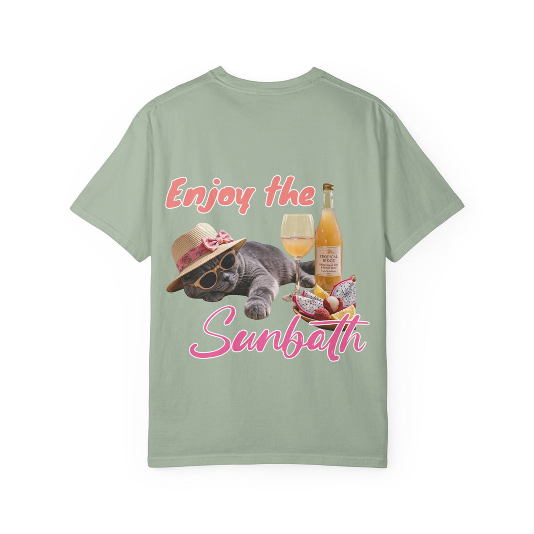 Custom Cat Vacation T-Shirt - Beach Sunbath Cat Lover Gift