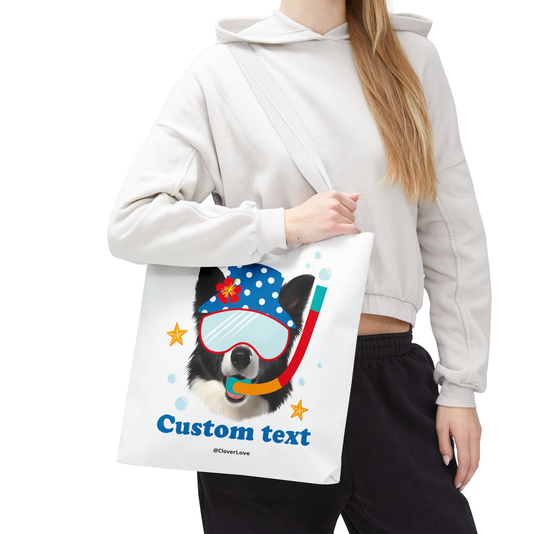 Custom Dog Tote Bag | Personalized Pet Photo Summer Canvas Bag