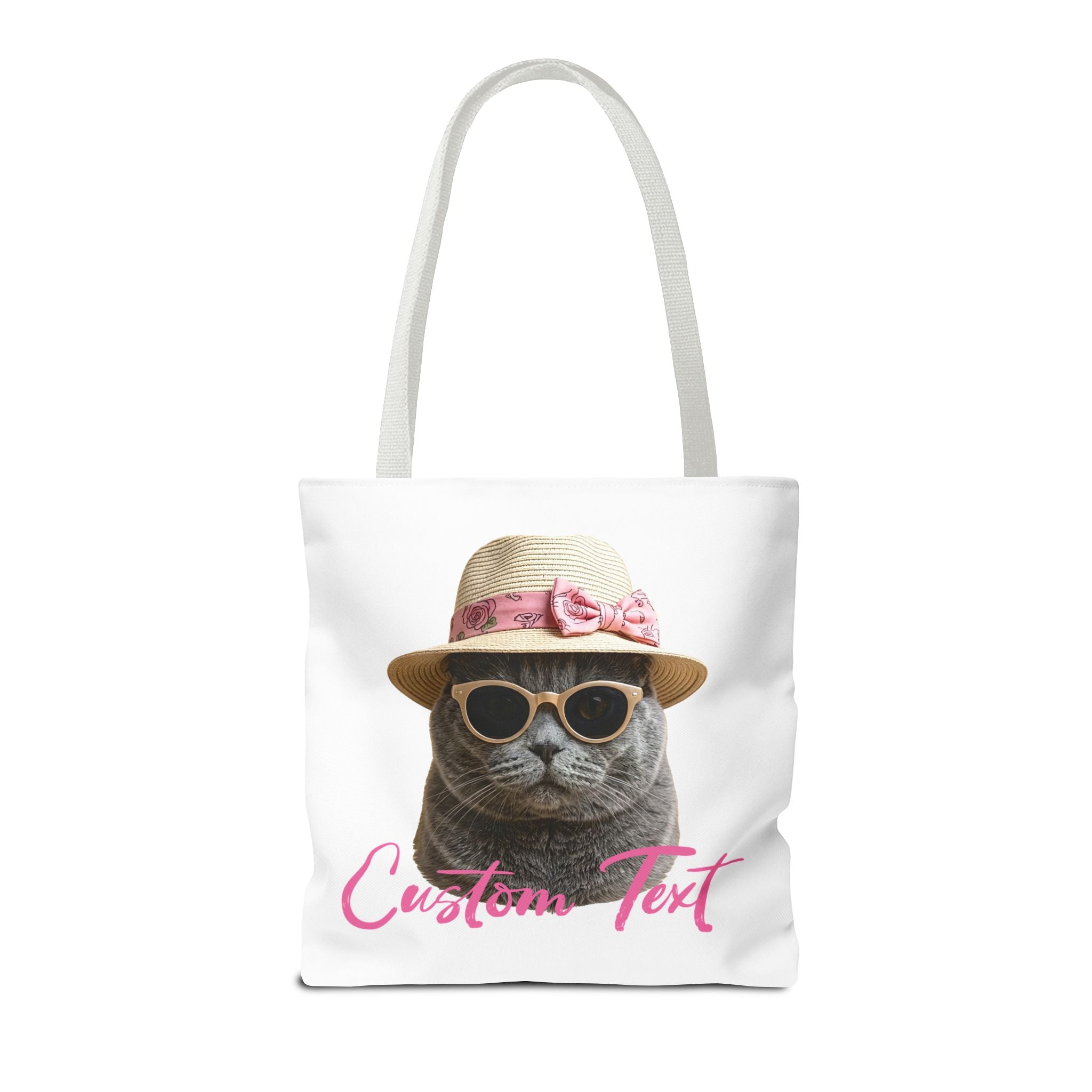 Summer Cat Tote Bag | Personalized Cat Photo Canvas Bag