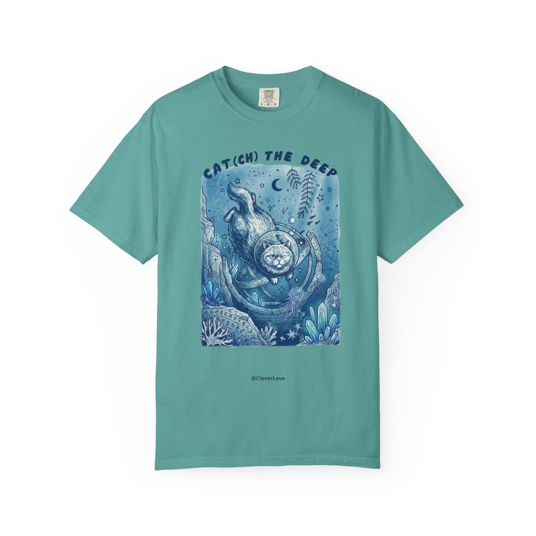 Cat(ch) The Deep Sea T-Shirt - Deep Ocean Fantasy Shirt for Cat Lovers