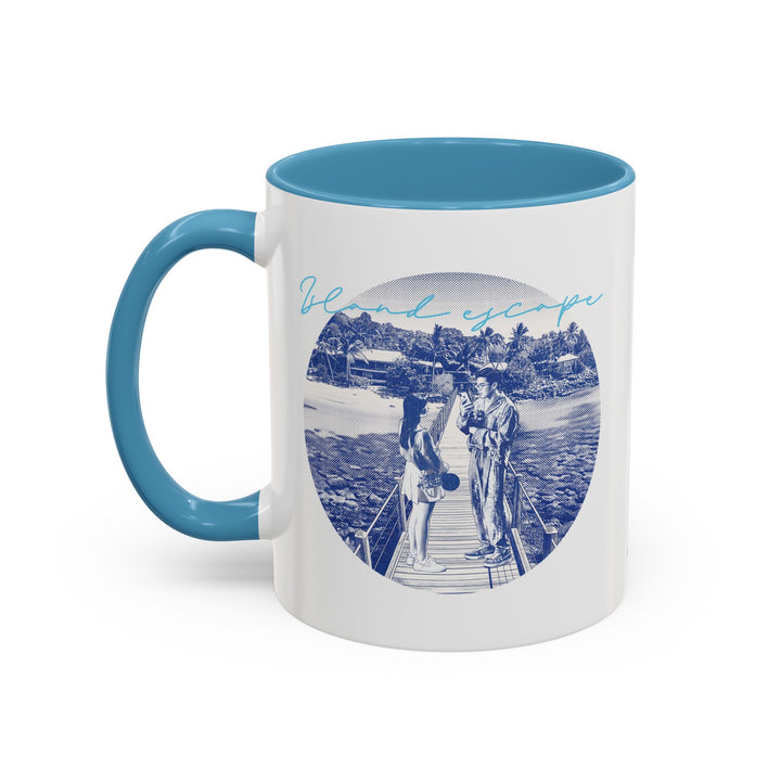Island Escape Travel Mug - Tropical Beach Coffee Cup for Travelers