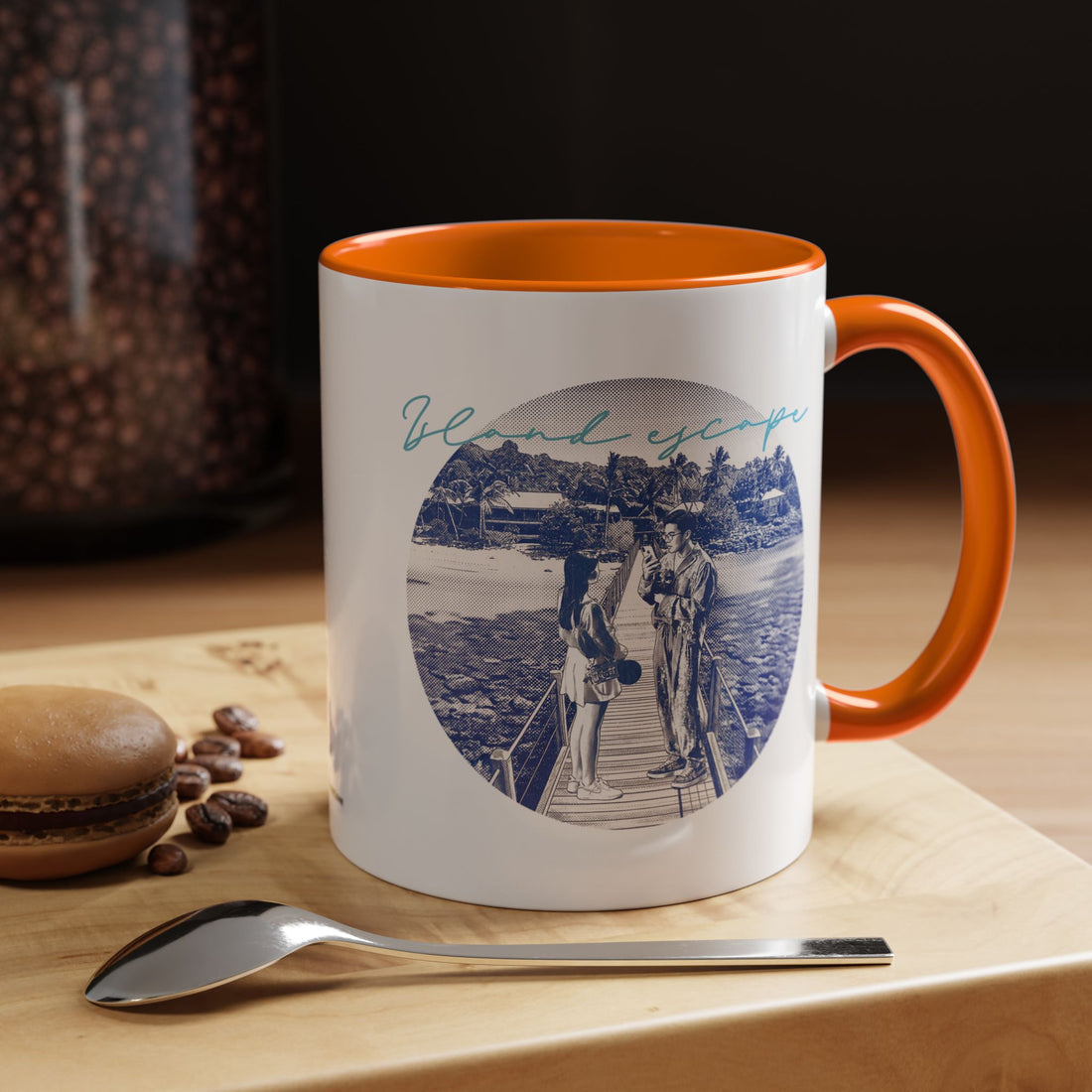 Island Escape Travel Mug - Tropical Beach Coffee Cup for Travelers