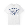 Cat Riding Whale T-Shirt - Cute Ocean Cat Graphic Tee, Fantasy Wave Shirt for Cat Lovers