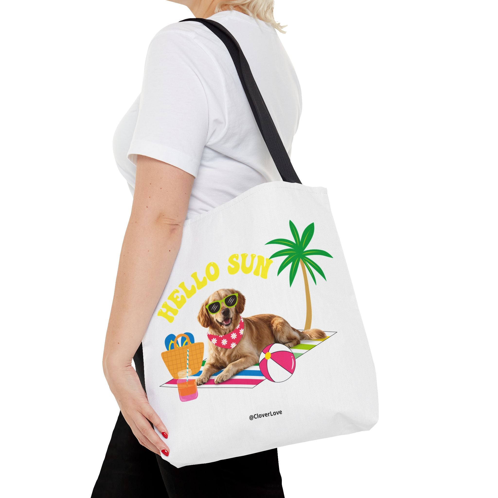 Funny Dog Tote Bag | Personalized Pet Photo Summer Canvas Bag