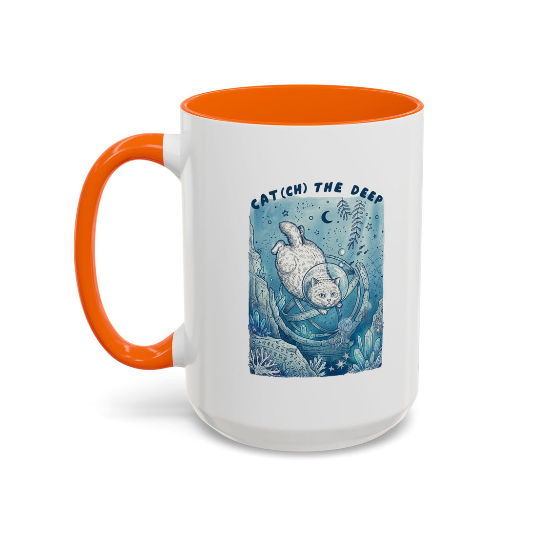 Cat's Deep Ocean Adventure Mug - Underwater Cat Lover Coffee Cup