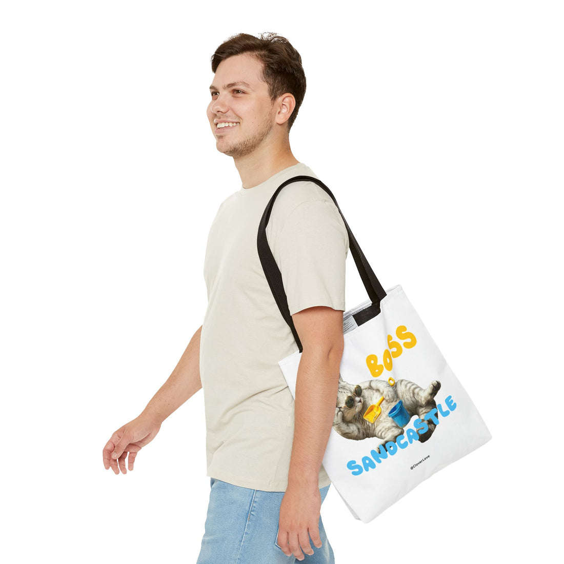 Funny Cat Tote Bag | Custom Pet Photo Personalized Canvas Bag
