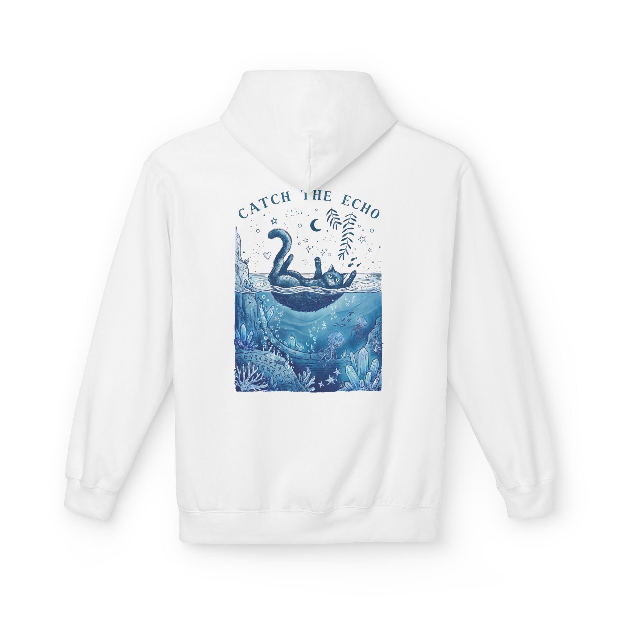 Cat Ocean Adventure Hoodie | Vintage Underwater Graphic Sweatshirt