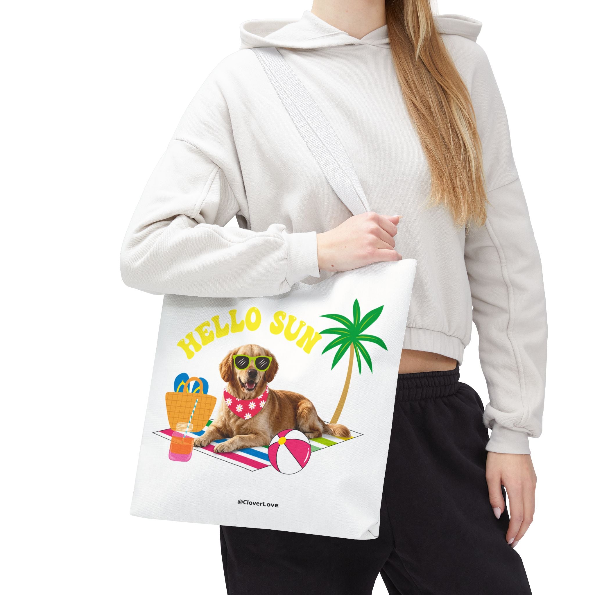 Funny Dog Tote Bag | Personalized Pet Photo Summer Canvas Bag