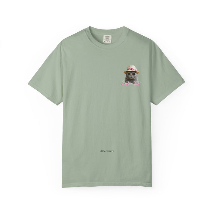 Custom Cat Vacation T-Shirt - Beach Sunbath Cat Lover Gift