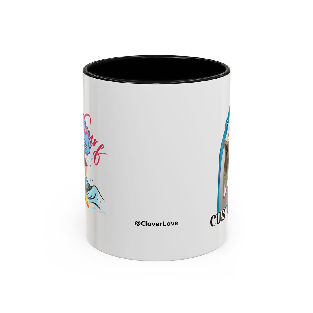 Summer Diving Dog Mug | Personalized Dog Photo Coffee Cup With Custom Text