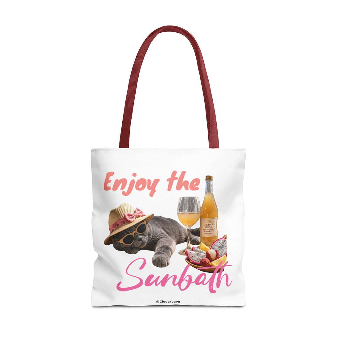 Summer Cat Tote Bag | Personalized Cat Photo Canvas Bag