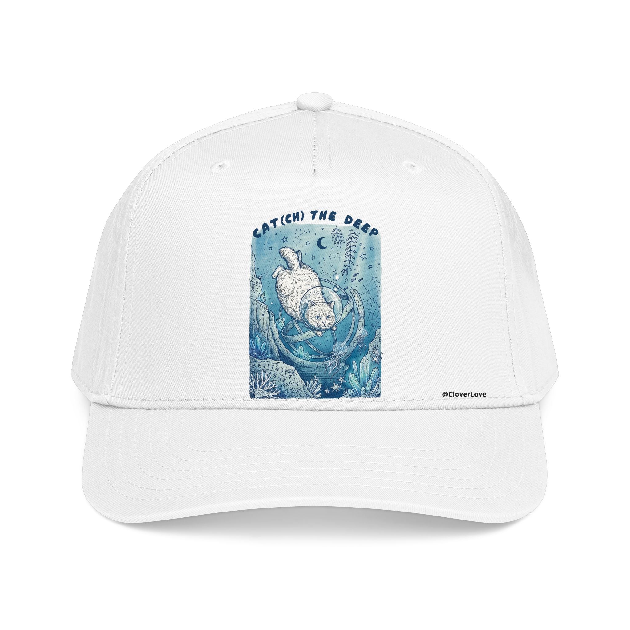 Deep Sea Cat Hat - Underwater Adventure Baseball Cap, Ocean Explorer Gift, Cat Lover Hat