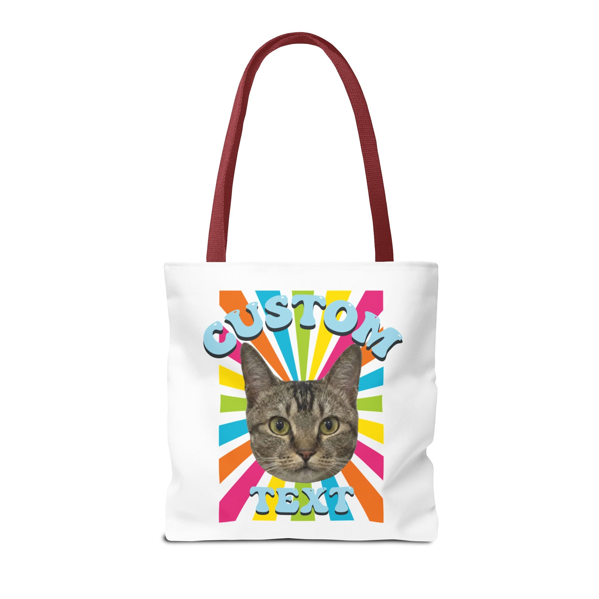 Custom Cat Tote Bag | Personalized Pet Photo Canvas Bag
