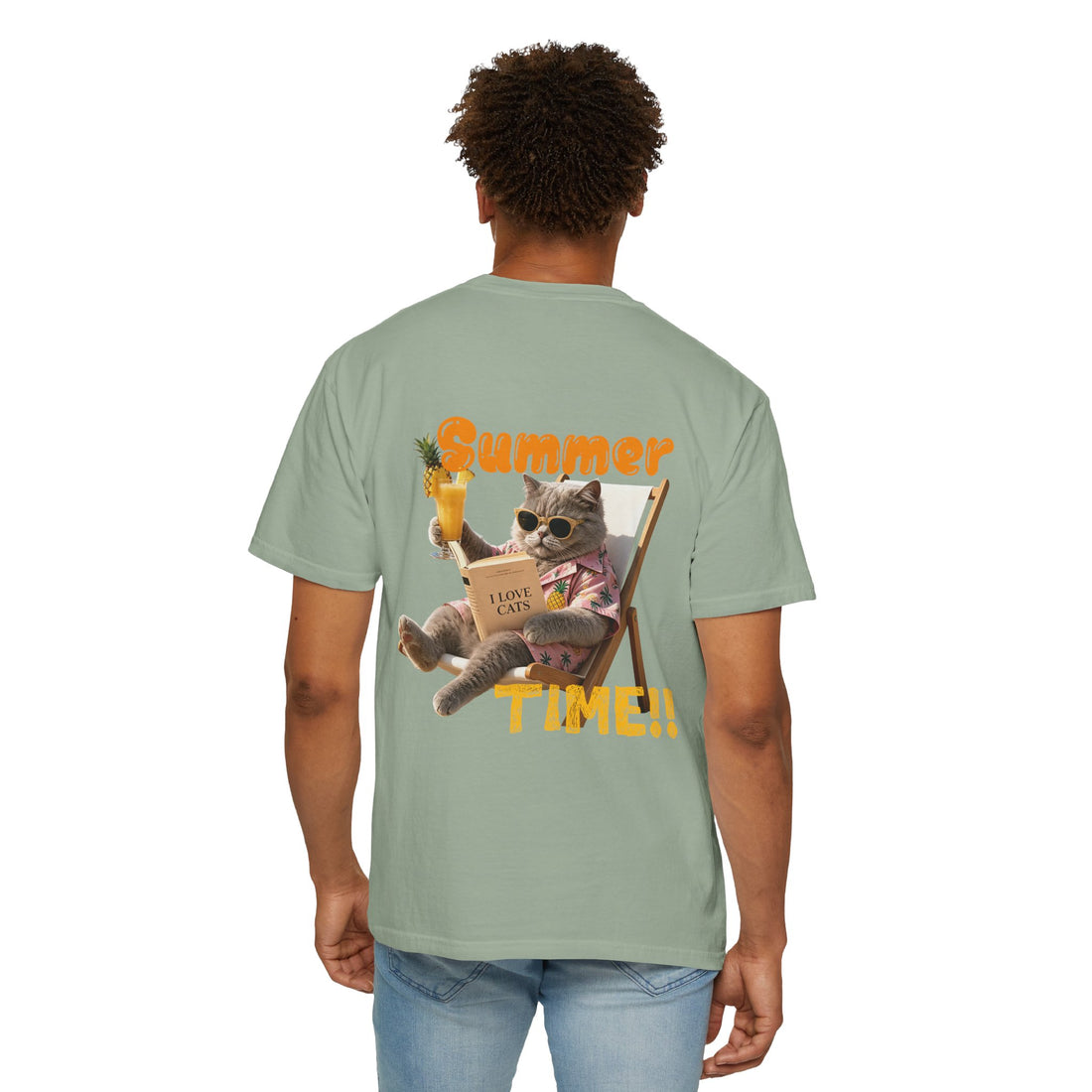 Custom Cat Summer T-Shirt - Funny Vacation Cat Tee, Pet Lover Gift