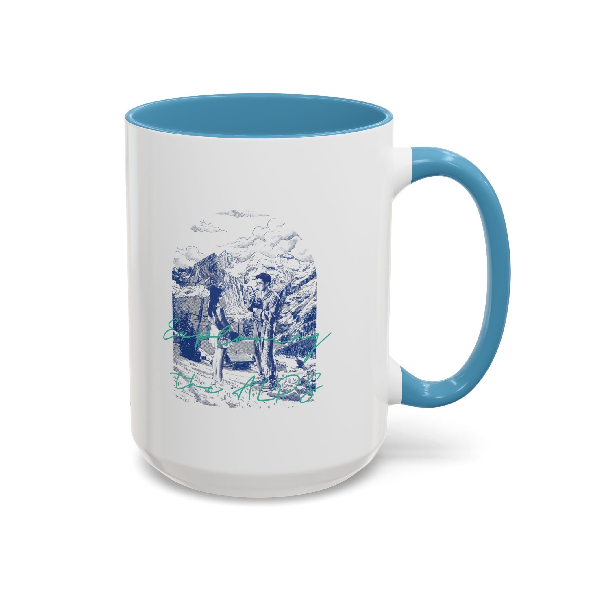Explore The Alps Travel Mug - Mountain Adventure Coffee Cup