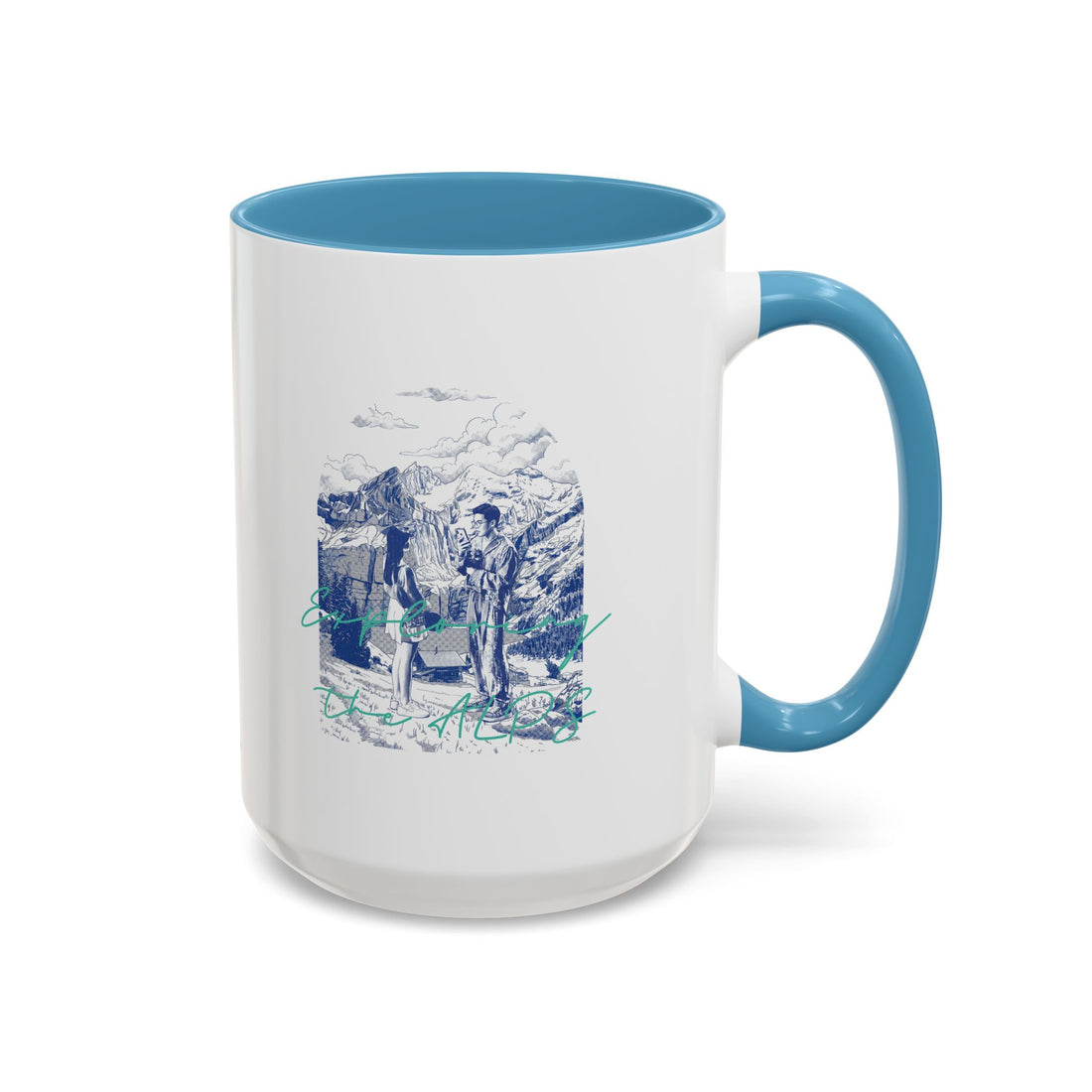 Explore The Alps Travel Mug - Mountain Adventure Coffee Cup