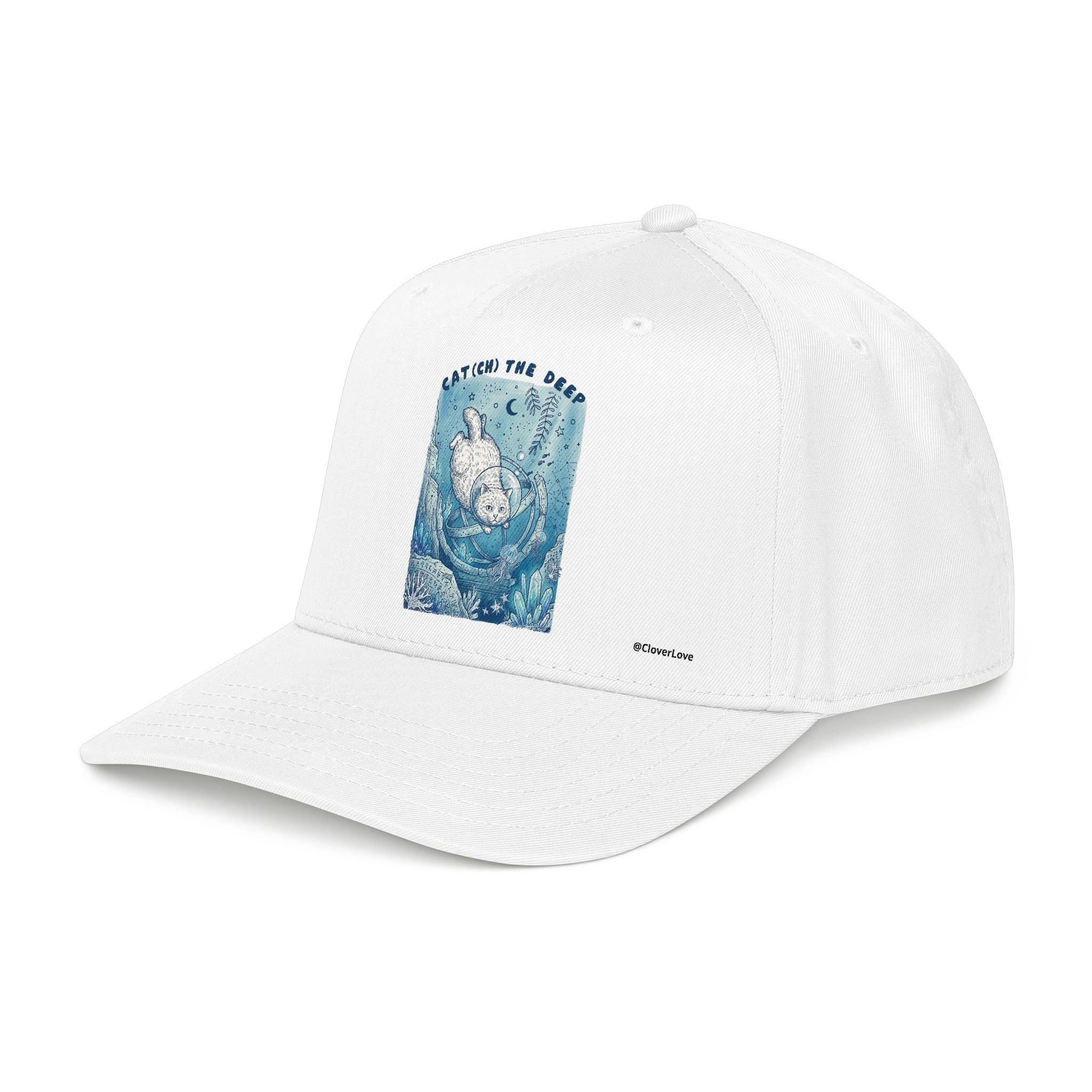 Deep Sea Cat Hat - Underwater Adventure Baseball Cap, Ocean Explorer Gift, Cat Lover Hat