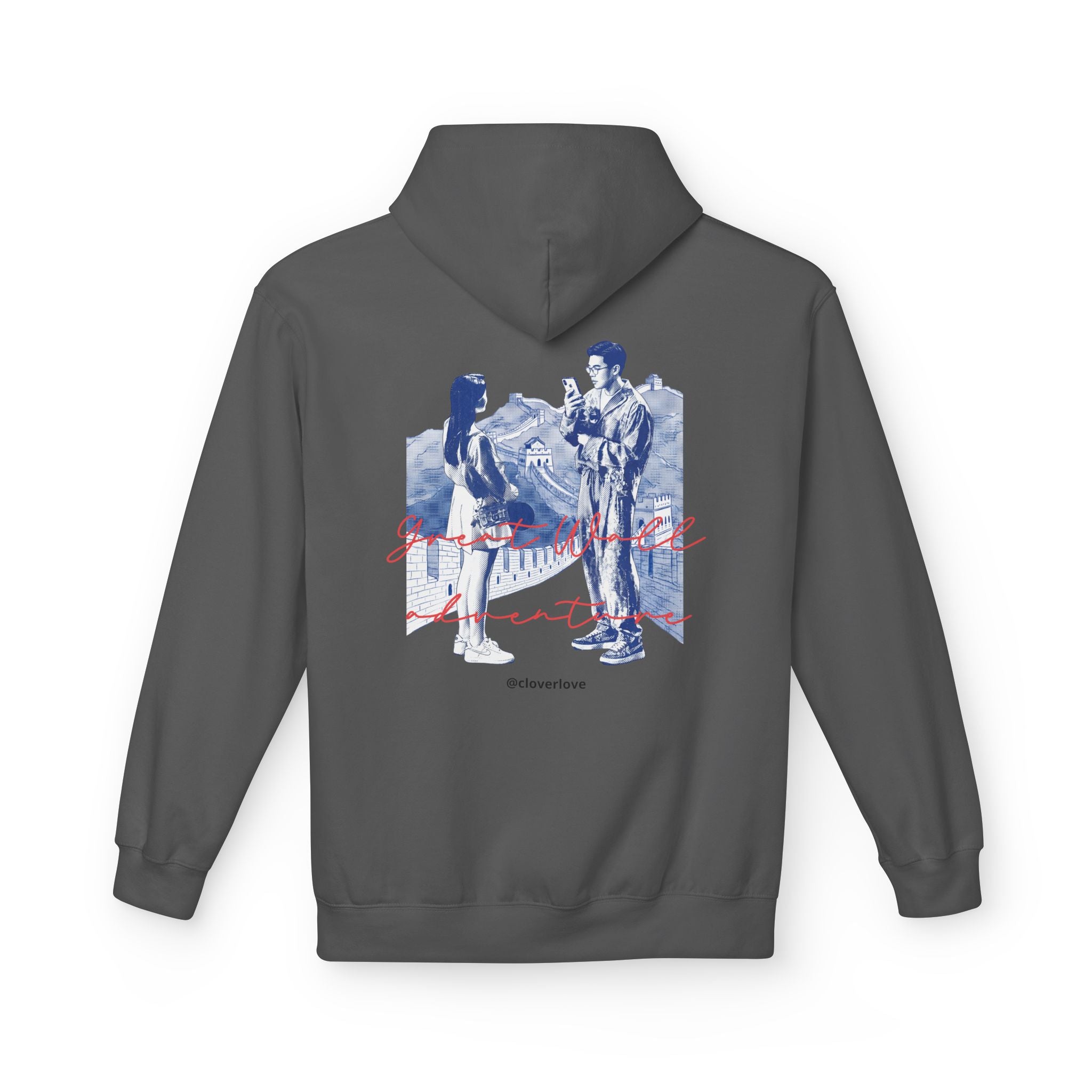 Abenteuer-Kapuzenpulli "Große Mauer" – Sommer-Fernweh-Sweatshirt