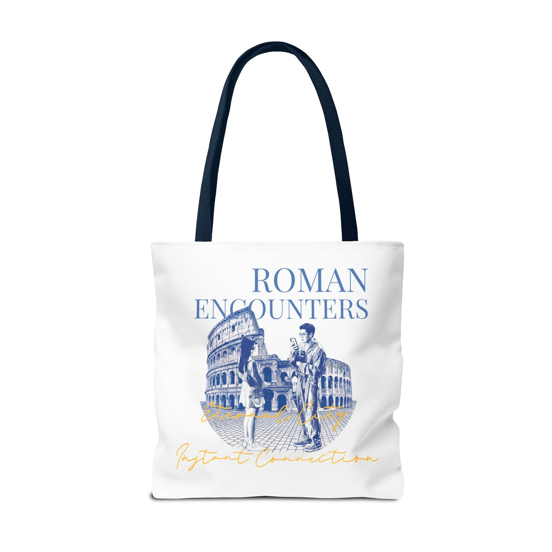 Roman Encounter Travel Tote Bag | Vintage Italy Rome Colosseum Canvas Tote Bag for Travel Lovers