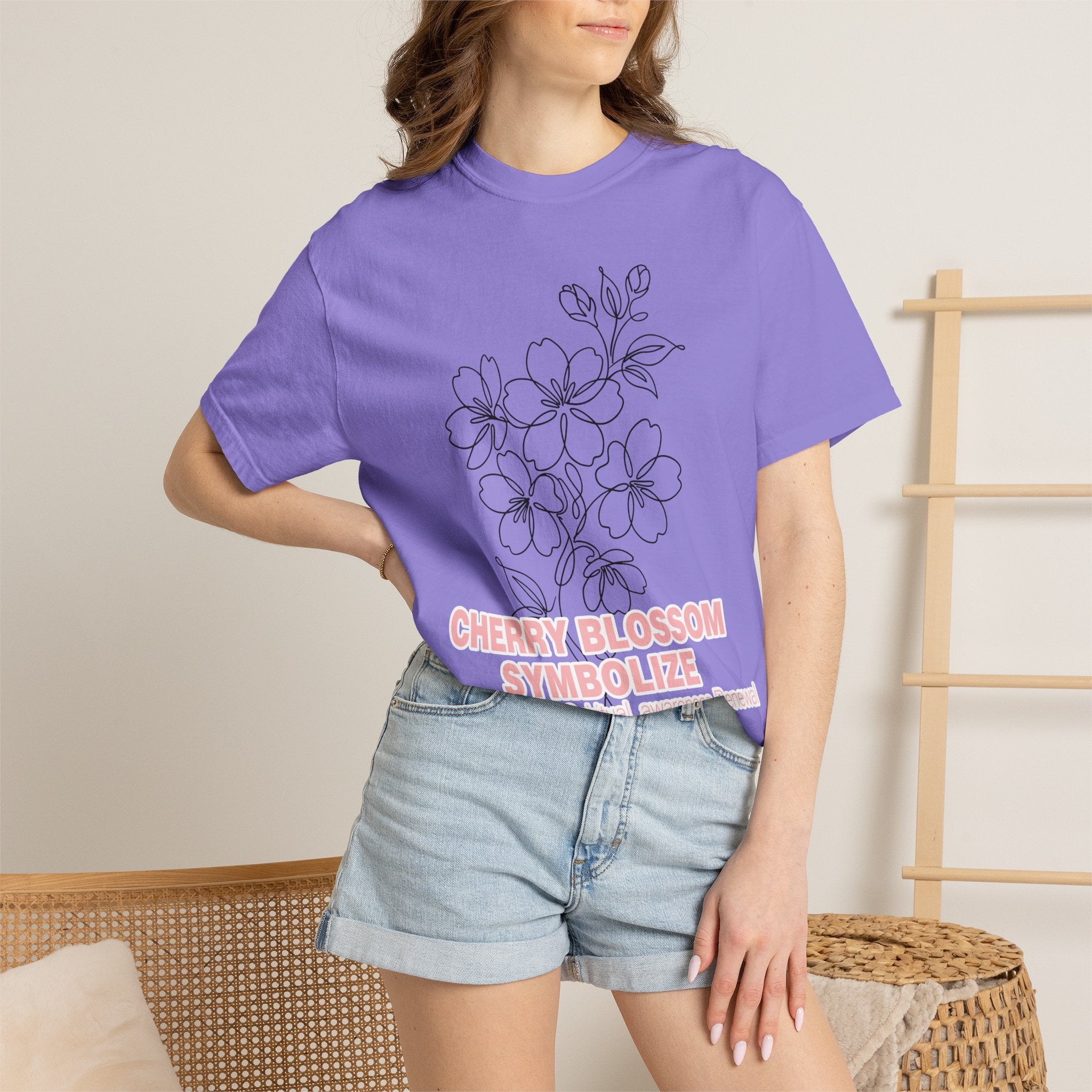 Cherry Blossom Flower T-Shirt - Sakura Botanical Graphic Shirt