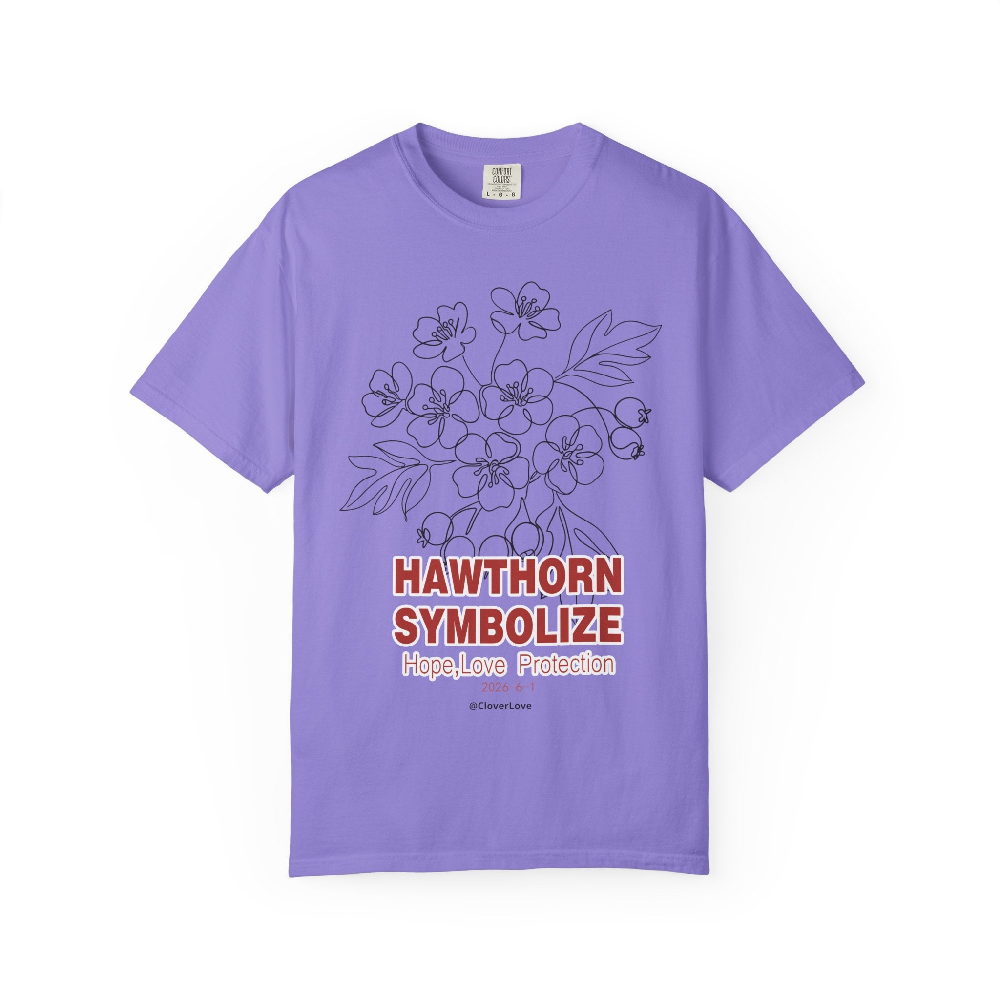 Hawthorn Flower T-Shirt - Botanical Graphic Shirt for Flower Lovers