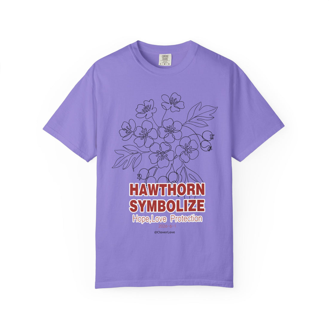Hawthorn Flower T-Shirt - Botanical Graphic Shirt for Flower Lovers