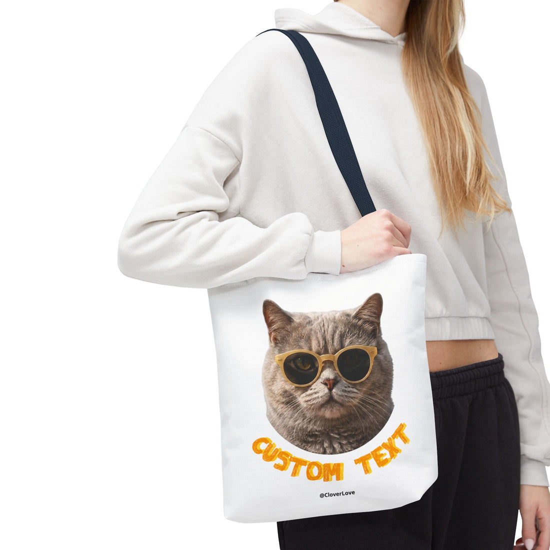 Summer Cat Tote Bag | Funny Cat Lover Beach Canvas Bag