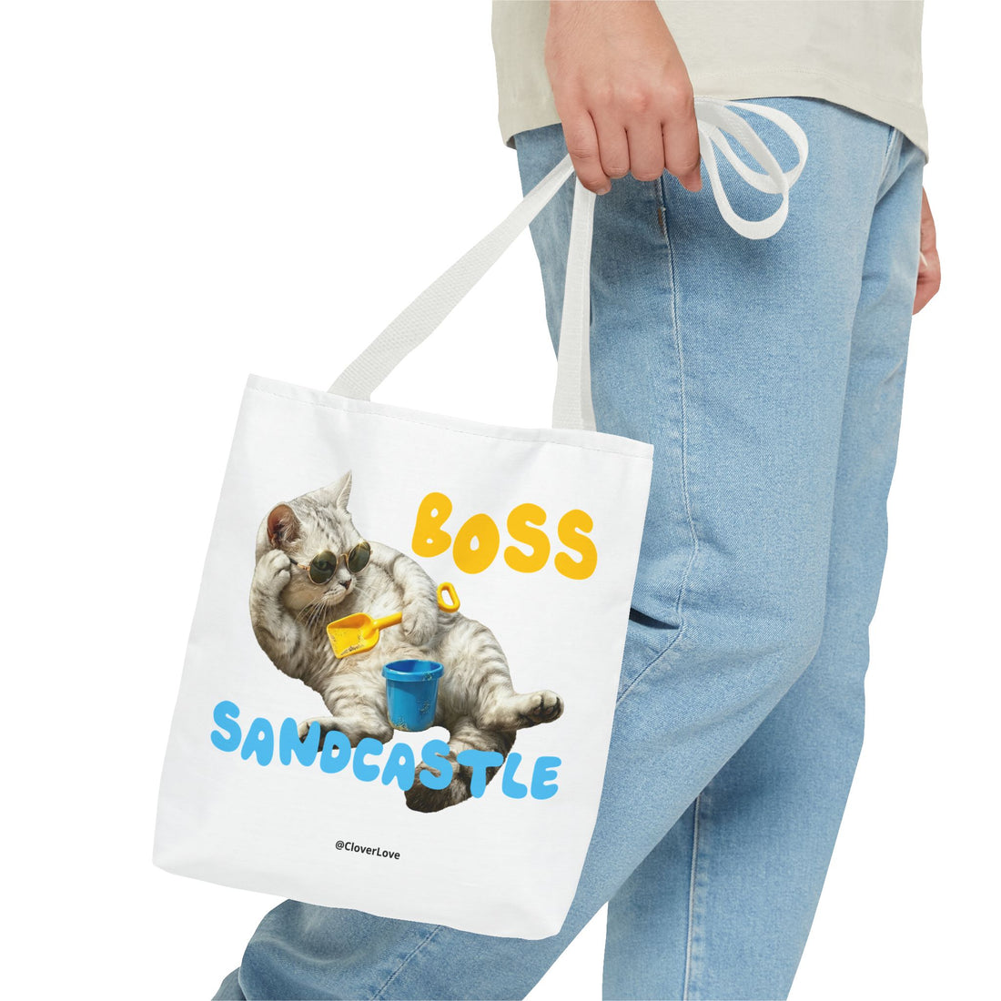 Funny Cat Tote Bag | Custom Pet Photo Personalized Canvas Bag