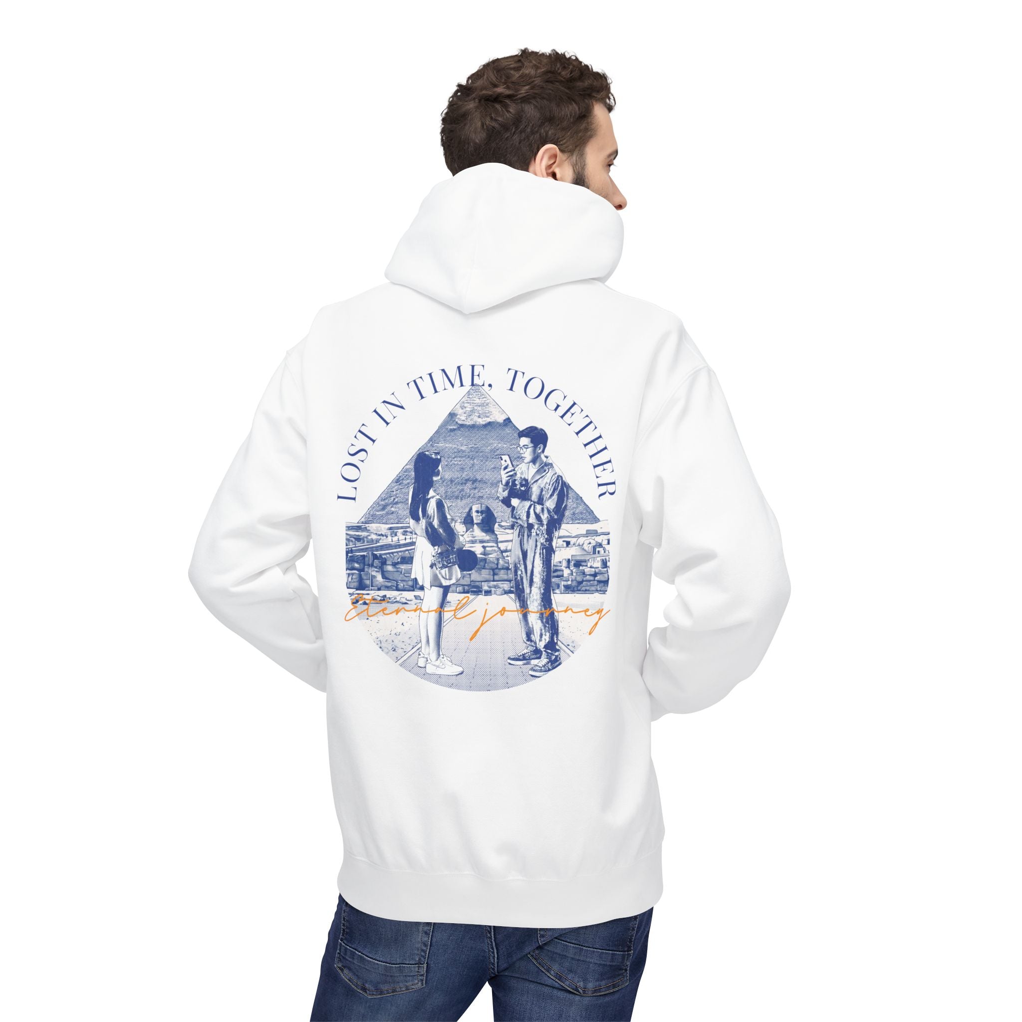 Vintage Travel Hoodie | Couple Landmark Graphic Sweatshirt